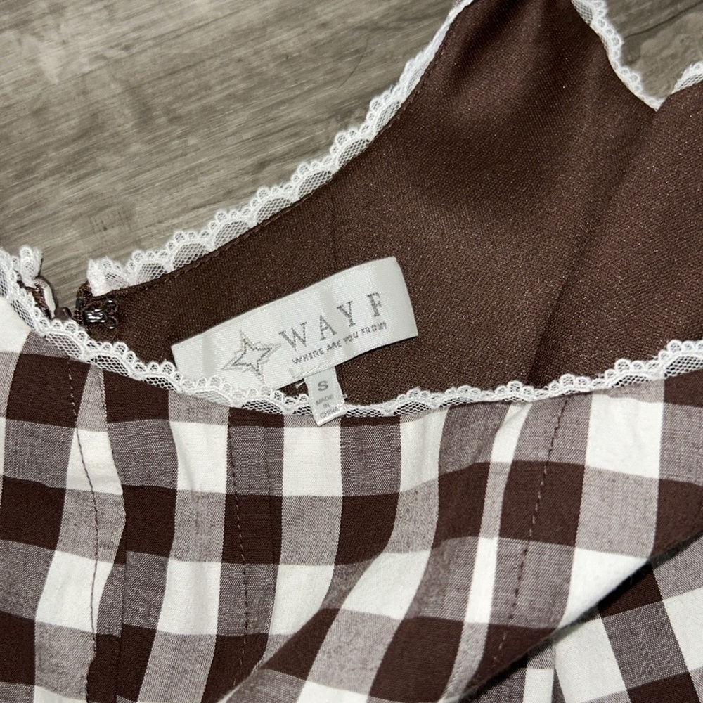 🩷Firm Price🩷 NWOT WAYF Plaid Drop-Waist Midi Dress - Picture 12 of 12